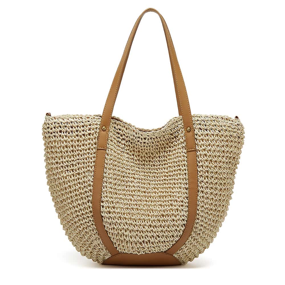 Sac best sale paille bandouliere